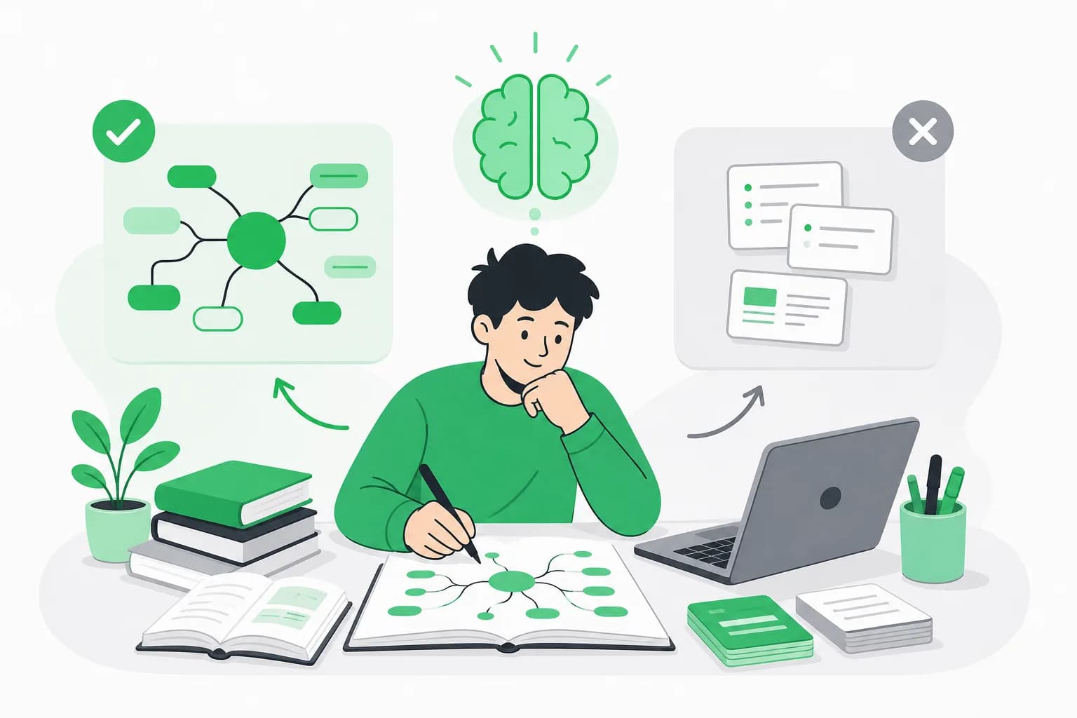 Study with a mind map: the method (and when it’s useless)