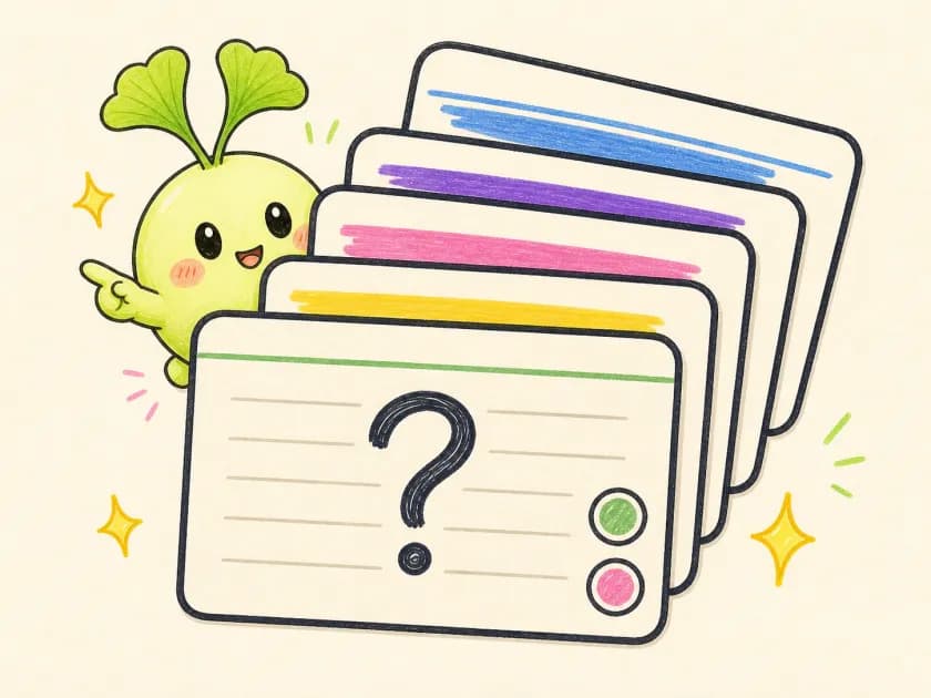 Illustration of EduFiche active-recall flashcards