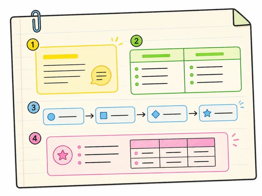 Illustration of an EduFiche visual study sheet